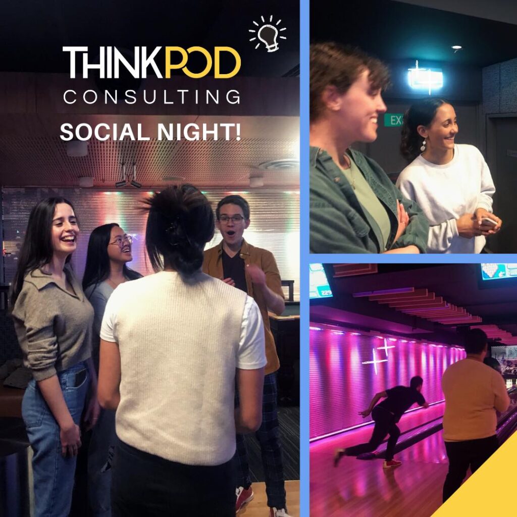 Our mid semester bowling Social Night organised by our Social Engagement Officer Esther